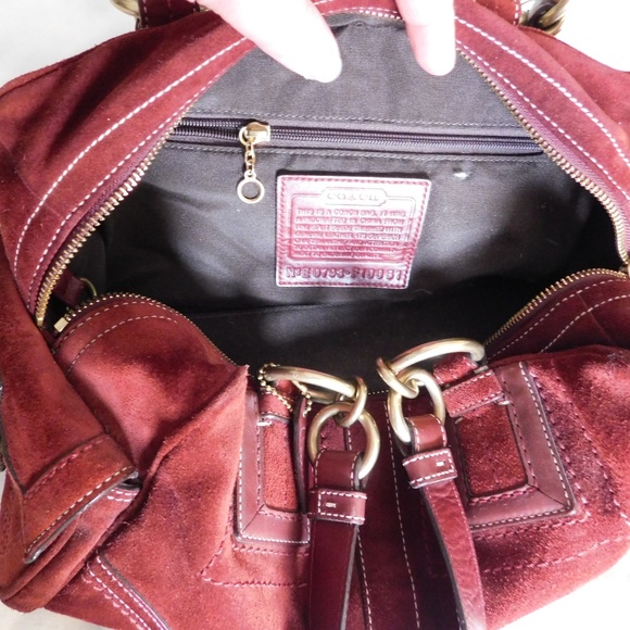 COACH Burgundy square/rectangle shoulder bag - Picture 4 of 6